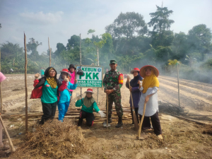 Babinsa Kodim 0432/Basel Bersama Warga Bersihkan Kebun Desa Gadung 2 IMG 20240509 WA0028