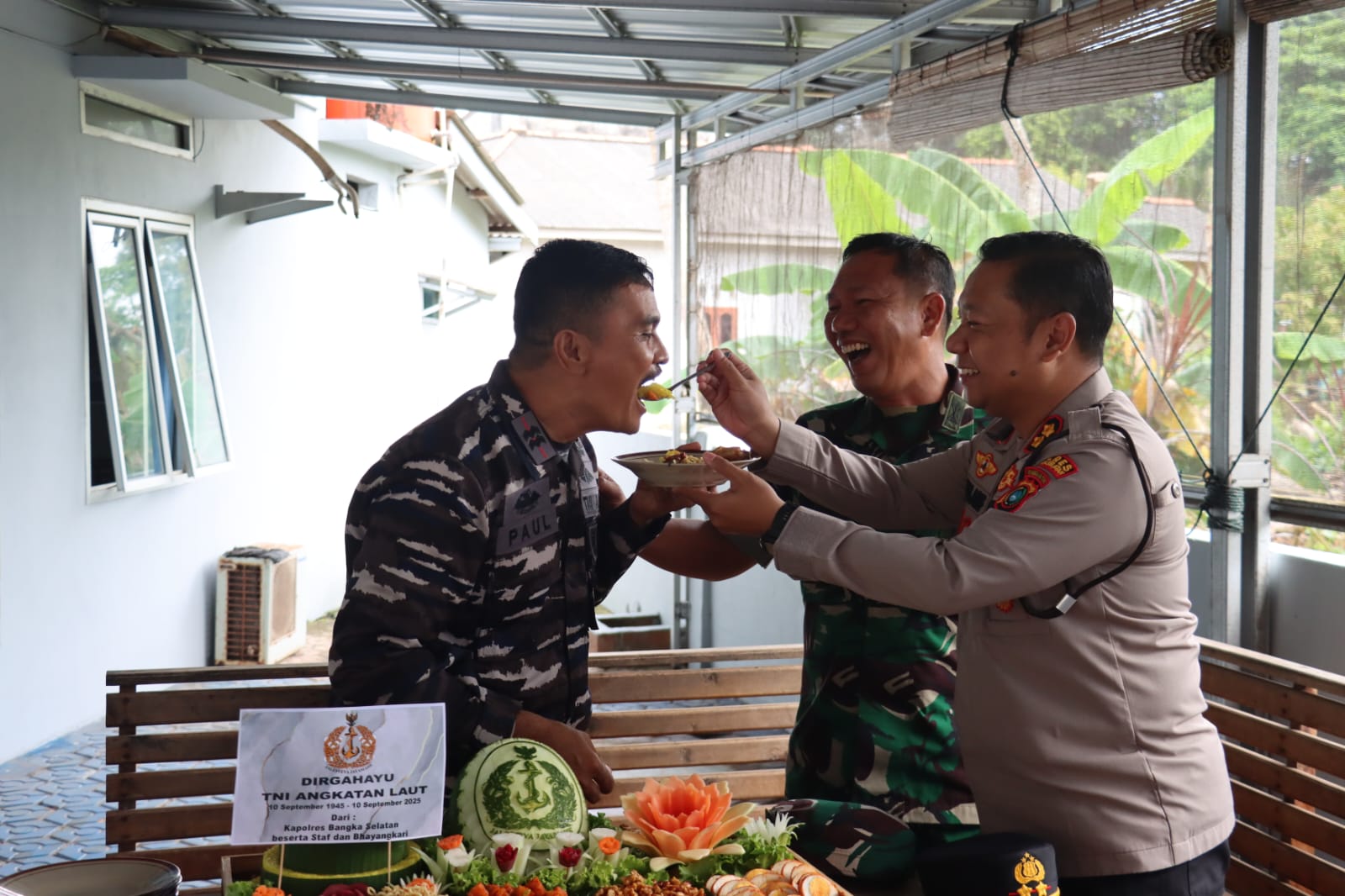 Kapolres Basel Bersilaturahmi ke Mako TNI AL Toboali pada HUT ke-80 TNI AL 1 IMG 20250910 WA0020