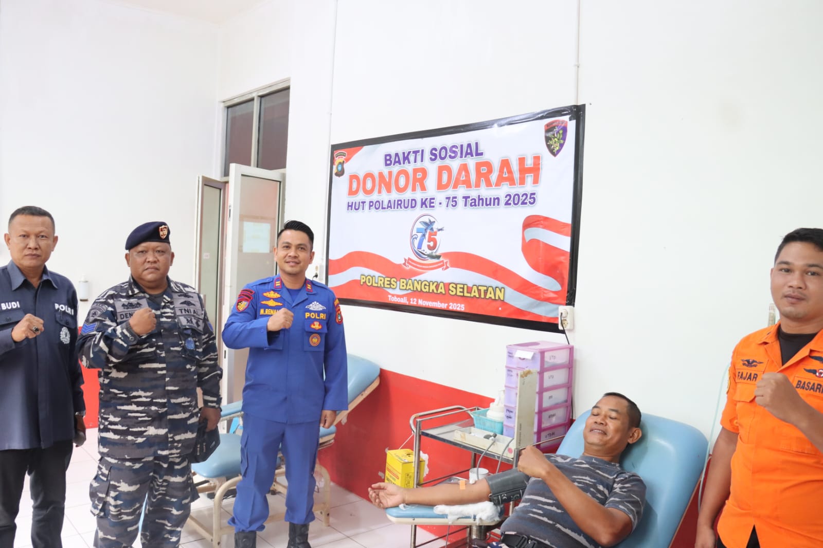 Polairud Polres Bangka Selatan Gelar Donor Darah Peringati HUT ke-75 Polairud 1 IMG 20251112 WA0024