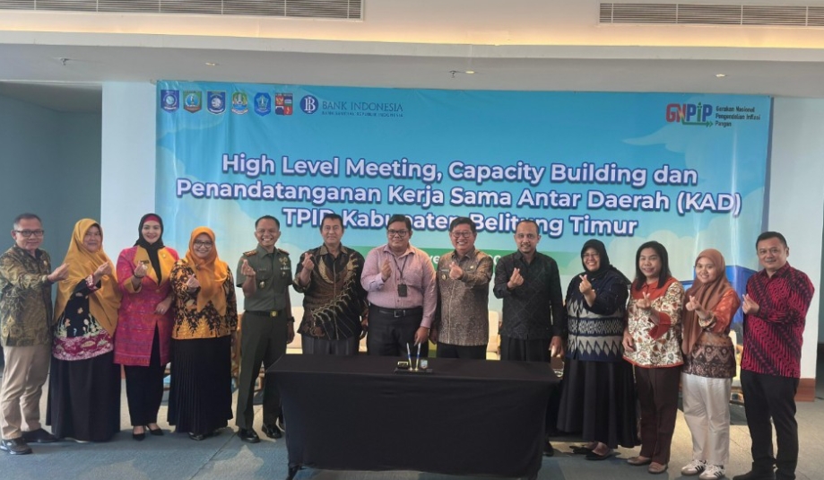 Wabup Debby Hadiri High Level Meeting dan Penandatanganan Kerja Sama Antar Daerah TPID di Belitung 1 IMG 2111 0987